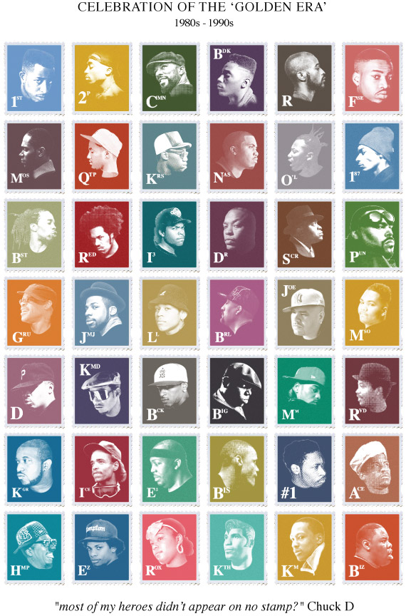 Golden Era Hip-Hop Stamps