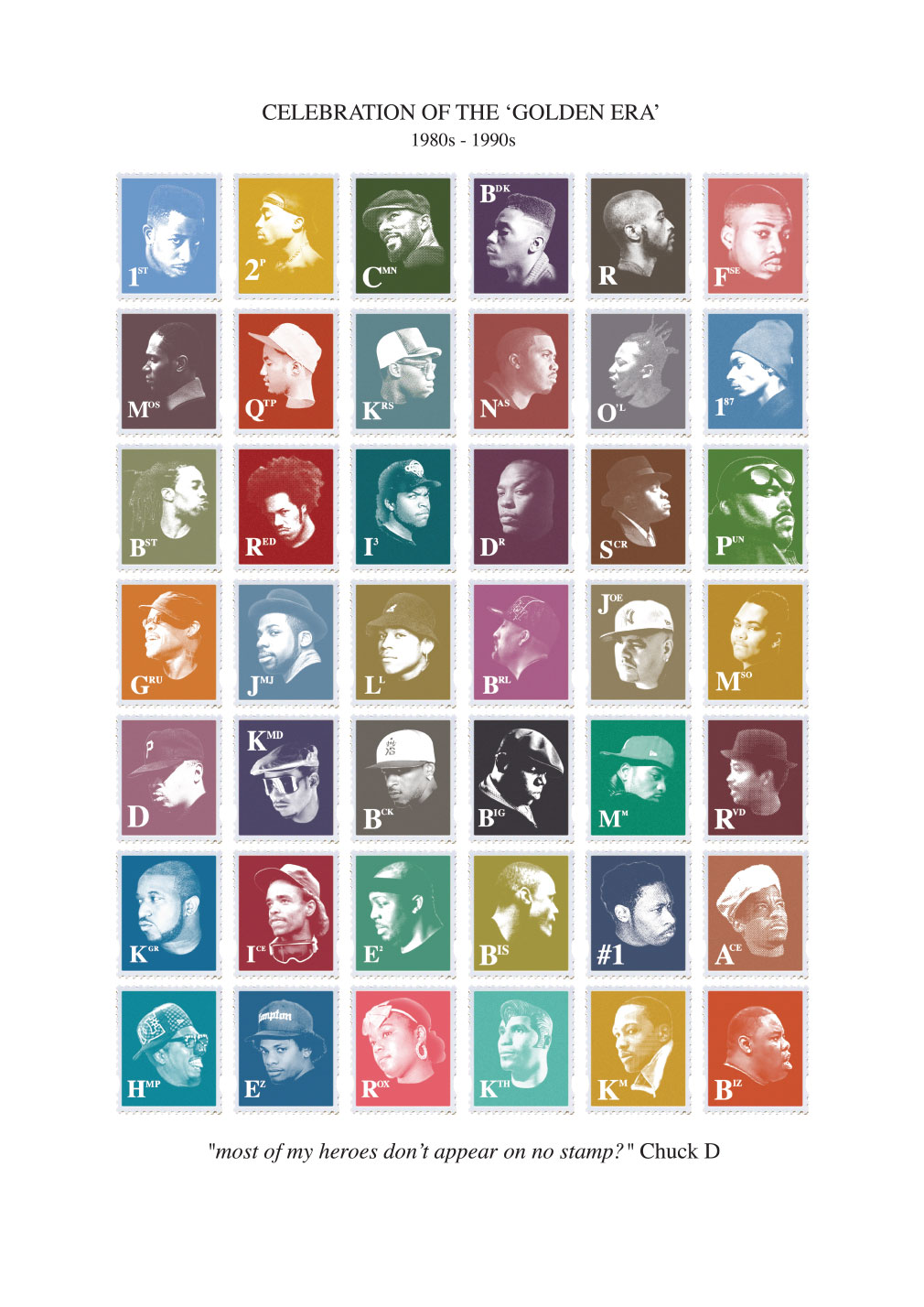 Golden Era Hip-Hop Stamps