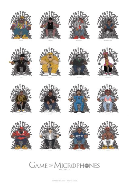 Game of Microphones Edition1 A2 Print