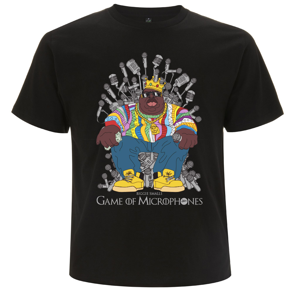 BiggieGame of Microphones Black TShirt
