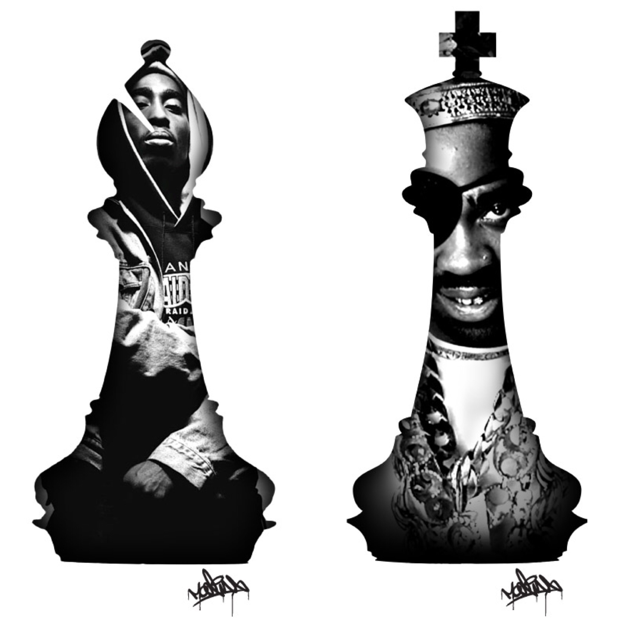 2Pac Chess Piece Slick Rick HipHop