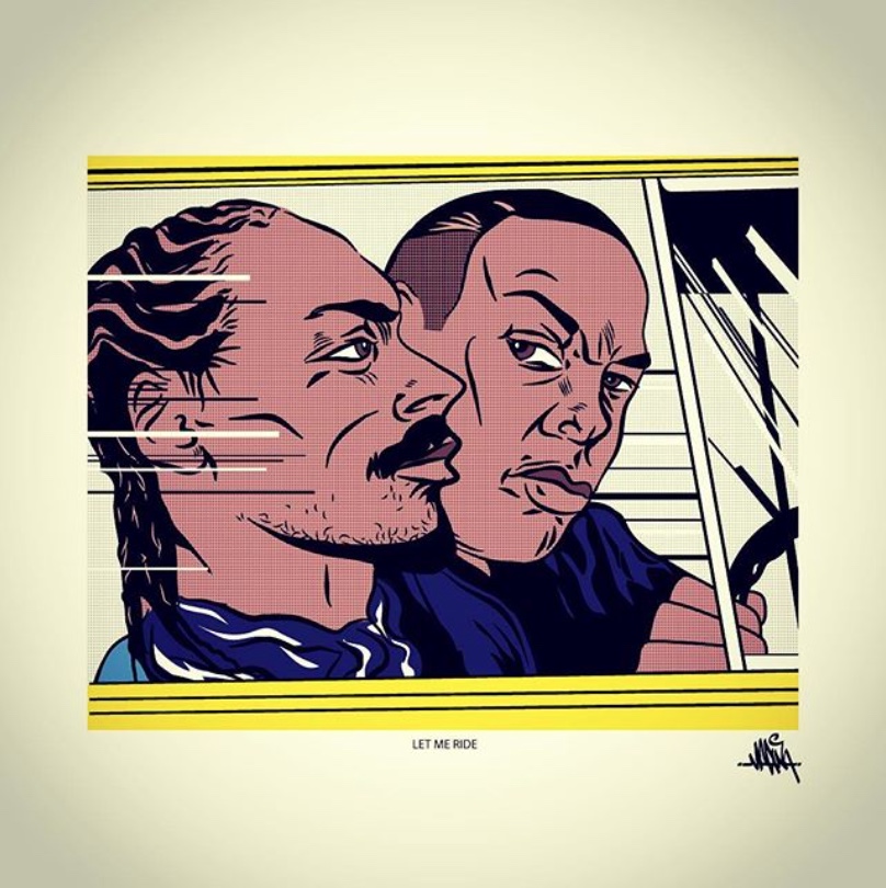 Snoop Dogg Dr Dre Let Me Ride Roy Lichtenstein by Madina