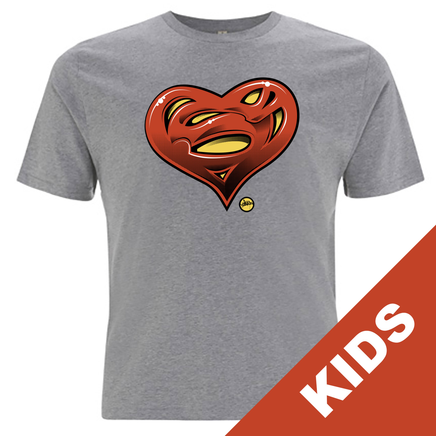 Sooperman Lover Kids T-Shirt Grey