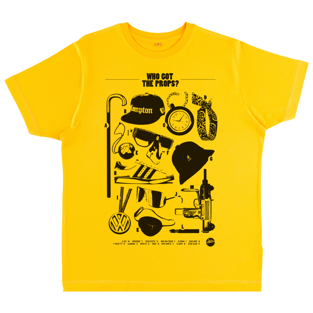 Who got the props? YELLOW T-Shirt